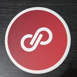 POSHMARK logo Large see measurements sticker white and burgundy Swag Merch